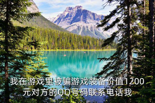 游戏装备被骗如何定价，如果你的游戏装备被别人骗走了价值几百几千你怎么办