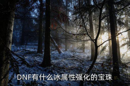 dnf什么宝珠冰属性，DNF冰属性强化的宝珠有哪些