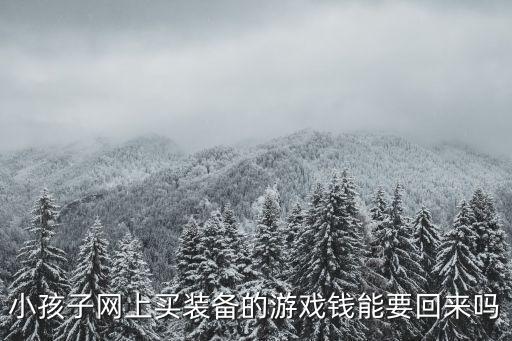 未成年买游戏装备如何退款，小孩玩游戏买装备花了大几千块钱能退吗