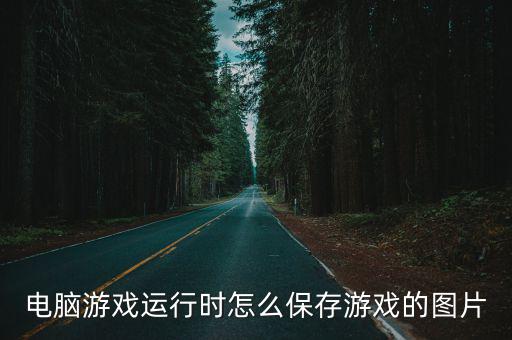 电脑游戏运行时怎么保存游戏的图片