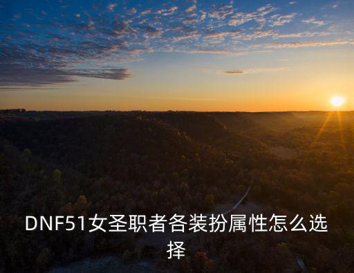 DNF51女圣职者各装扮属性怎么选择