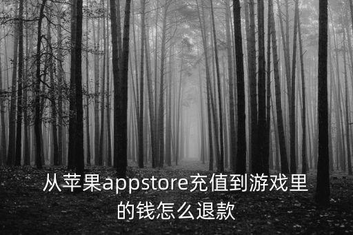 从苹果appstore充值到游戏里的钱怎么退款