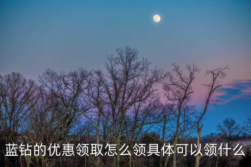 蓝钻的优惠领取怎么领具体可以领什么