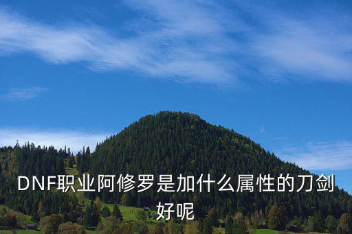 DNF职业阿修罗是加什么属性的刀剑好呢