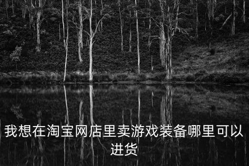 我想在淘宝网店里卖游戏装备哪里可以进货