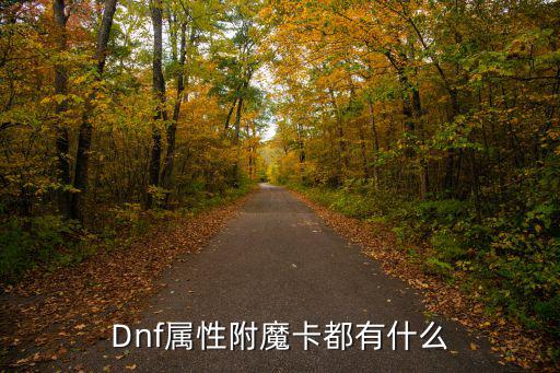 dnf什么卡片副属性的，Dnf属性附魔卡都有什么