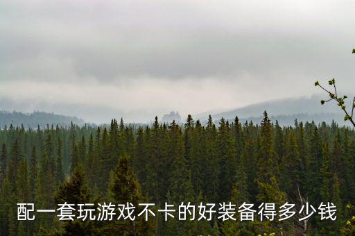 配一套玩游戏不卡的好装备得多少钱