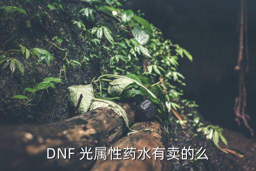 dnf光属性用什么药水，DNF光属性有什么用