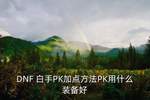 dnf白手打什么属性好，DNF 白手PK加点方法PK用什么装备好