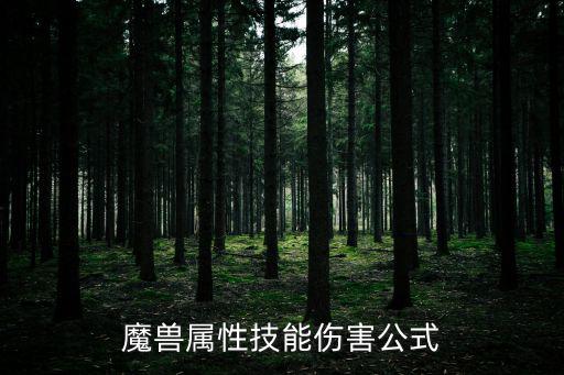魔兽属性技能伤害公式