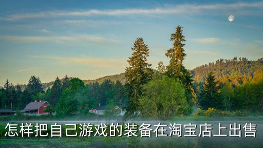 怎样把自己游戏的装备在淘宝店上出售