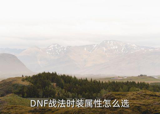 DNF战法时装属性怎么选