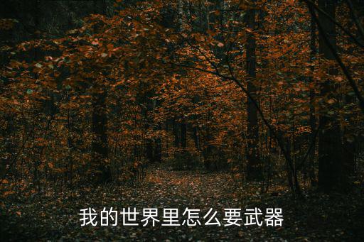 我的世界里怎么要武器