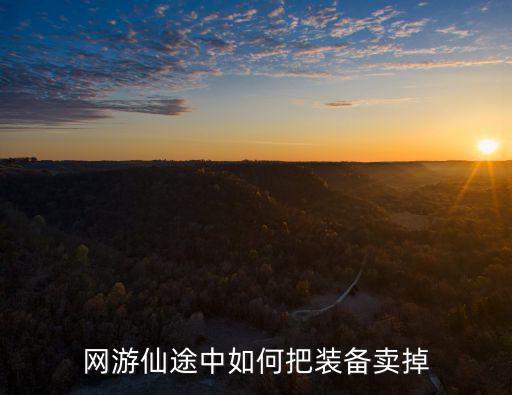 网游仙途中如何把装备卖掉