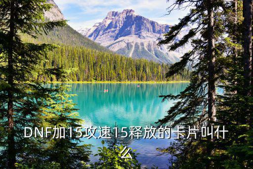DNF加15攻速15释放的卡片叫什么