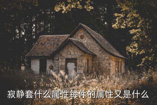 寂静套什么属性每件的属性又是什么