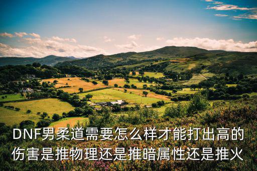 DNF男柔道需要怎么样才能打出高的伤害是推物理还是推暗属性还是推火