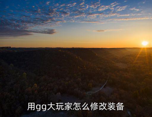 用gg大玩家怎么修改装备