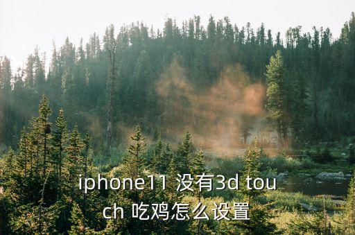 iphone11 没有3d touch 吃鸡怎么设置