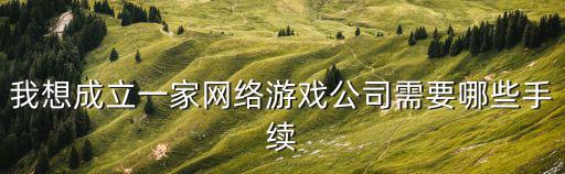 我想成立一家网络游戏公司需要哪些手续