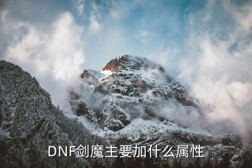 DNF剑魔主要加什么属性