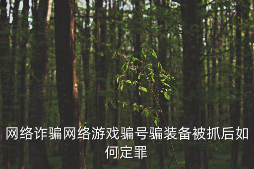 网络诈骗网络游戏骗号骗装备被抓后如何定罪