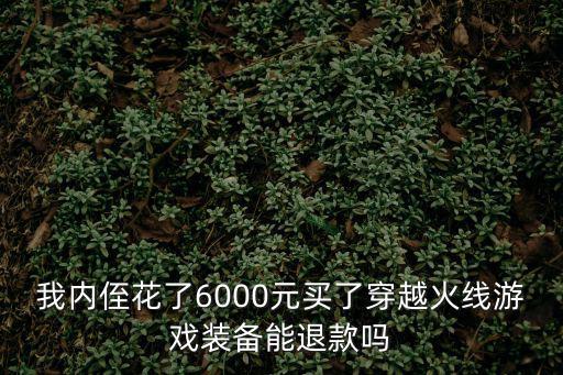 我内侄花了6000元买了穿越火线游戏装备能退款吗