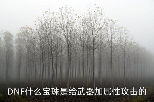 DNF什么宝珠是给武器加属性攻击的