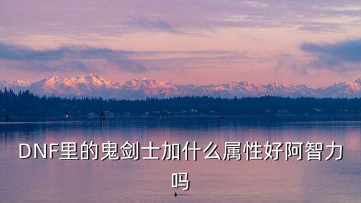 dnf鬼剑士加什么属性，地下城与勇士鬼剑士加什么属性最好