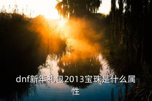 dnf礼包宝珠是什么属性，dnf2013春节礼包宝珠是什么属性啊