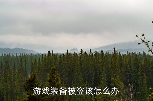 游戏装备被盗该怎么办