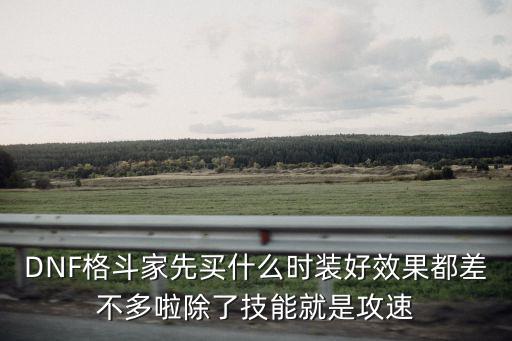 DNF格斗家先买什么时装好效果都差不多啦除了技能就是攻速