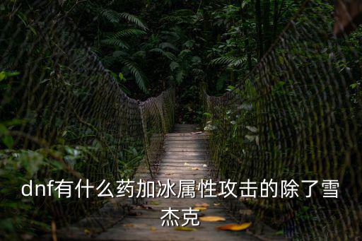 dnf有什么药加冰属性攻击的除了雪杰克