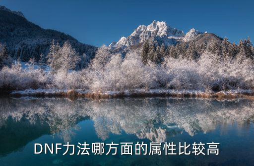 DNF力法哪方面的属性比较高