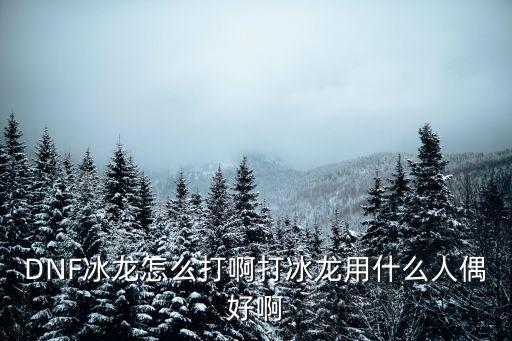 DNF冰龙怎么打啊打冰龙用什么人偶好啊
