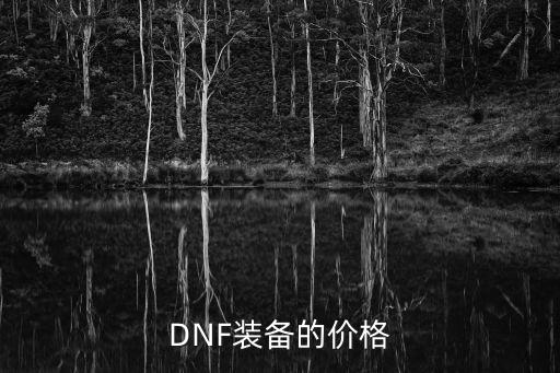 DNF装备的价格