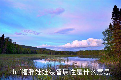 dnf福胖娃娃装备属性是什么意思