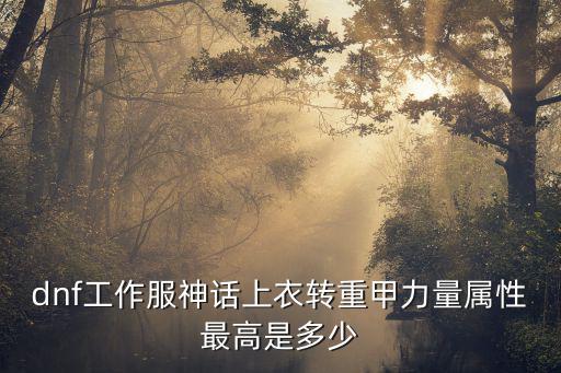 dnf工作服神话上衣转重甲力量属性最高是多少