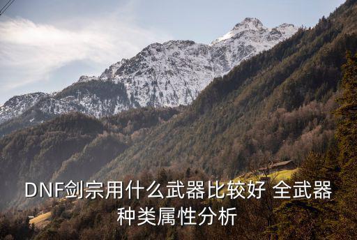DNF剑宗用什么武器比较好 全武器种类属性分析