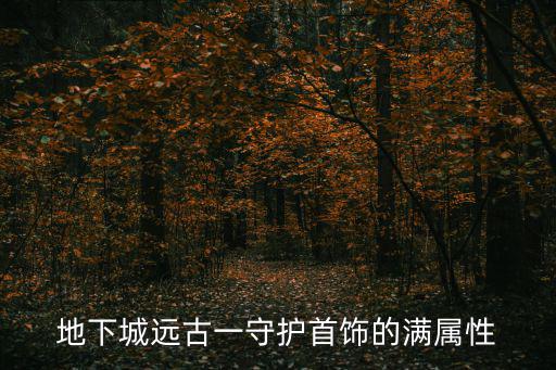 地下城远古一守护首饰的满属性
