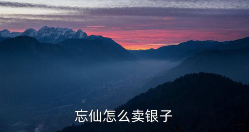 忘仙怎么卖银子