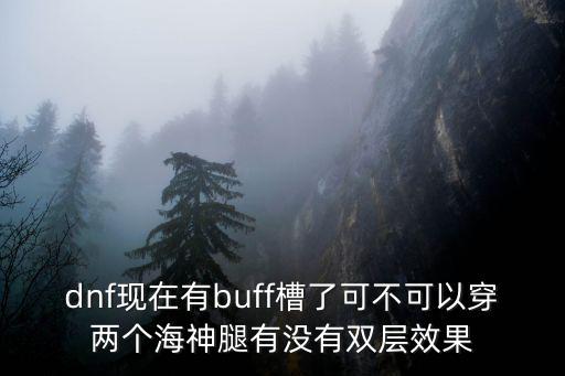 dnf海神腿加什么属性，dnf现在有buff槽了可不可以穿两个海神腿有没有双层效果