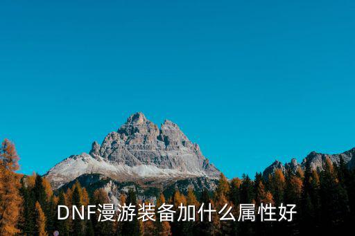 DNF漫游装备加什么属性好