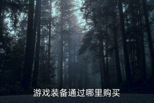 怎么买一个游戏装备，游戏装备怎么买