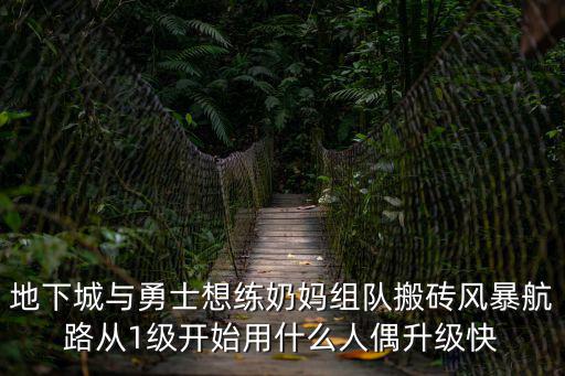 地下城与勇士想练奶妈组队搬砖风暴航路从1级开始用什么人偶升级快