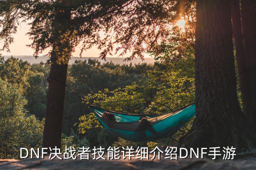 DNF决战者技能详细介绍DNF手游