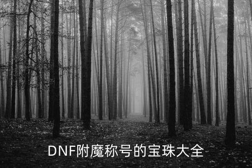 DNF附魔称号的宝珠大全