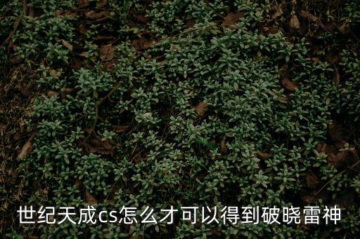 世纪天成cs怎么才可以得到破晓雷神