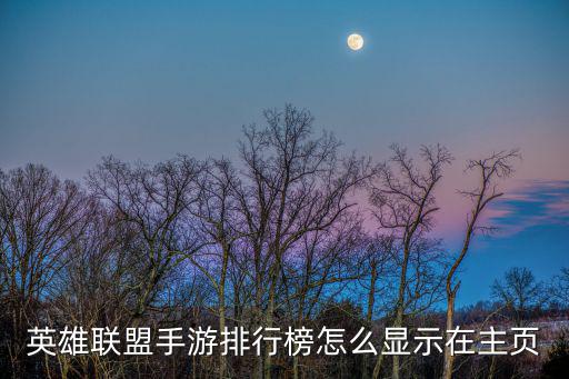 LOL手游主页显示排名怎么换，英雄联盟主页大小怎么调