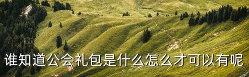 谁知道公会礼包是什么怎么才可以有呢